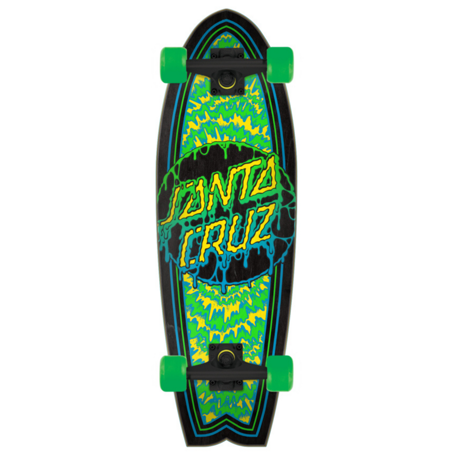 8.8" X 27.7" Toxoc Dot Cruzer Shark Complete Skatboard