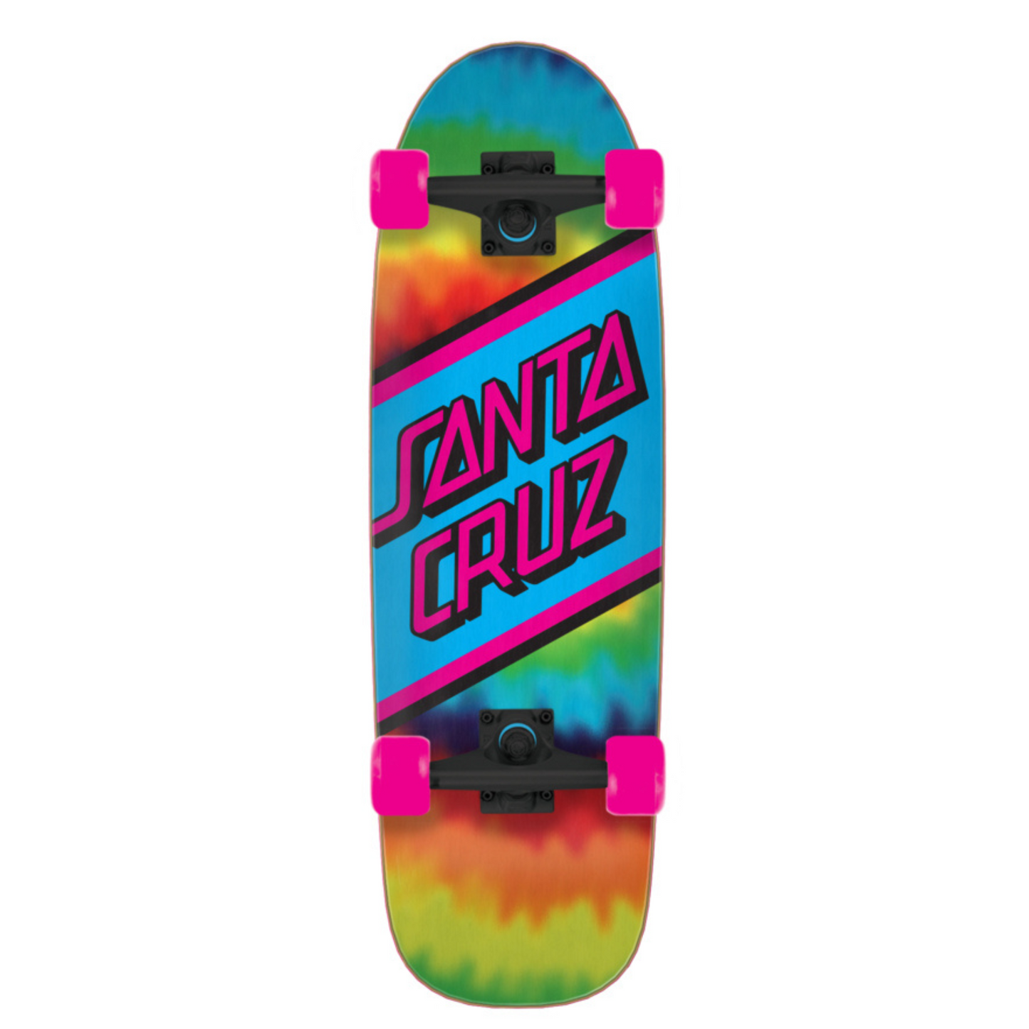 8.79" X 29.05" Rainbow Tie Dye Street Cruzer Complete Skateboard