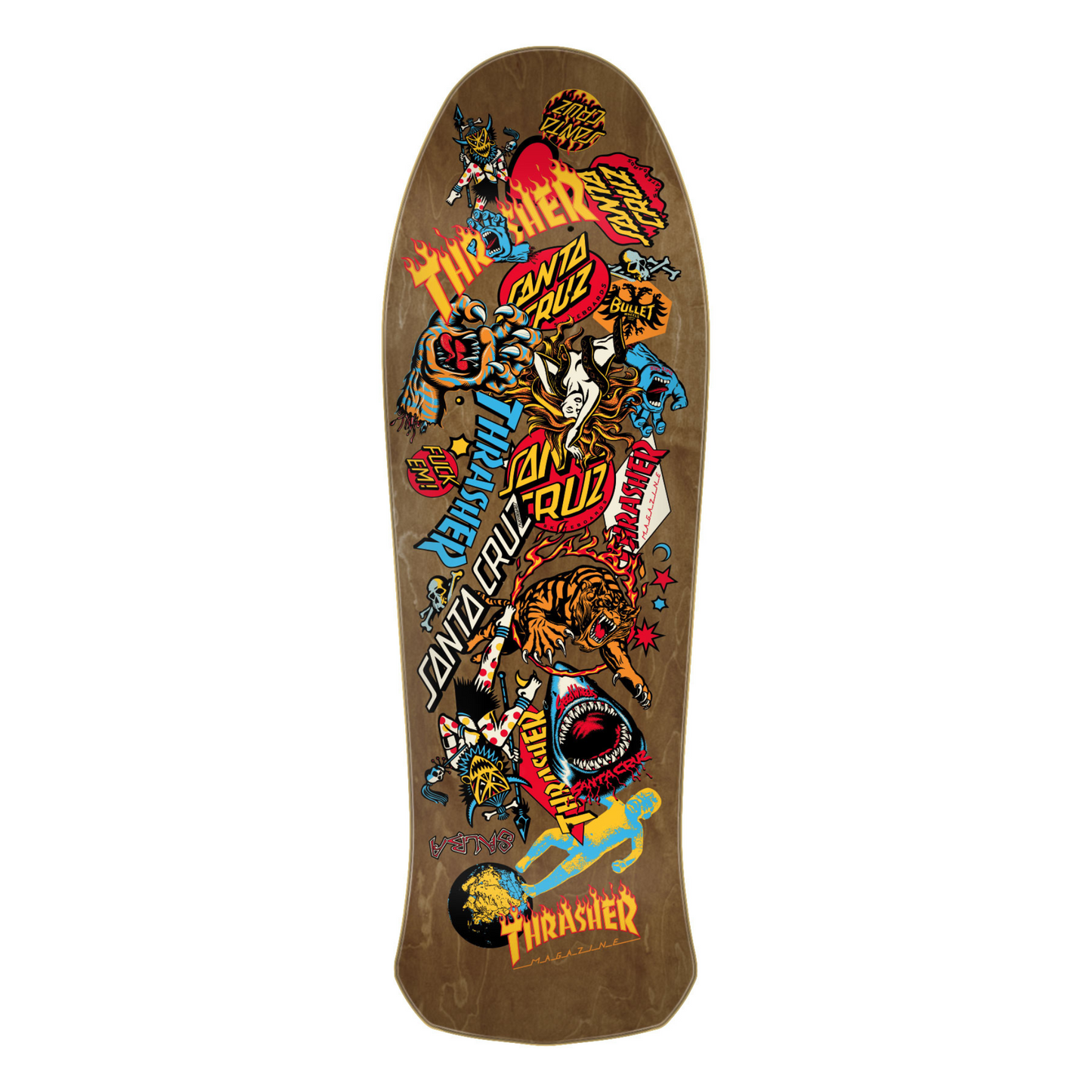 Thrasher Salba Oops Santa Cruz Skateboard Deck 10.4 X 32"
