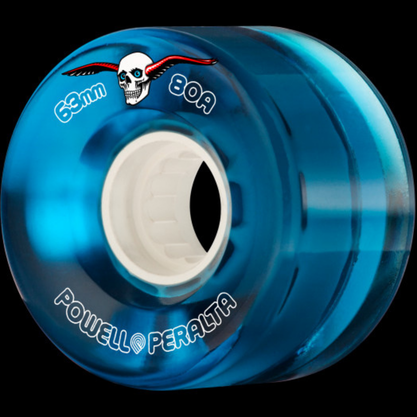 Powell Peralta Clear Cruiser Skateboard Wheels Blue 59mm 80a