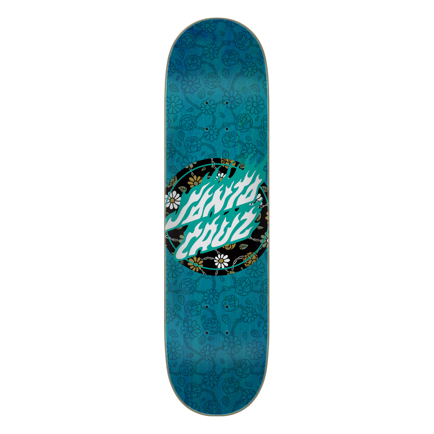 8.25 Floral Flame Dot Santa Cruz Birch Skateboard Deck