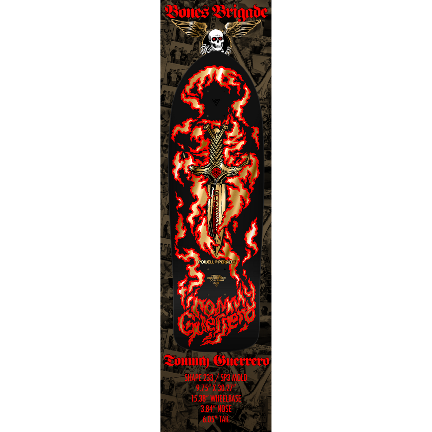 BONES BRIGADE SERIES 16 TOMMY GUERRERO BLACK/ GOLD FOIL