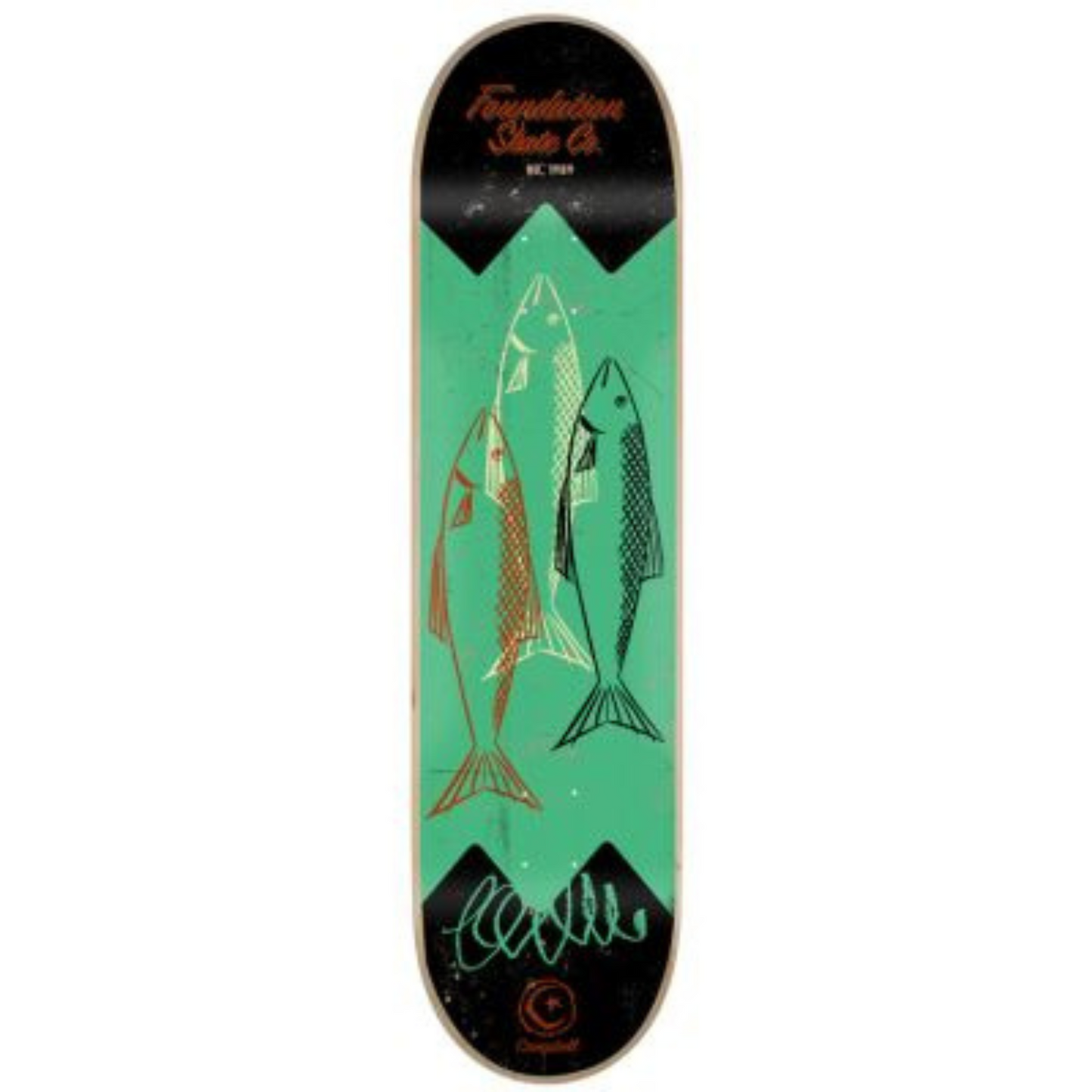 8.25" Aidan Campbell Fish Tin Foundation Skateboard Deck