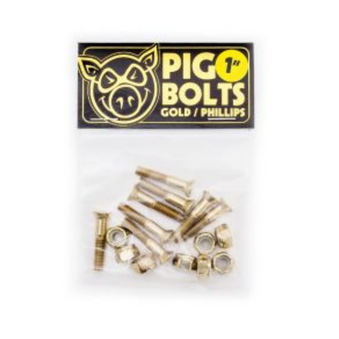 1" Pig Bolts Phillips Gold