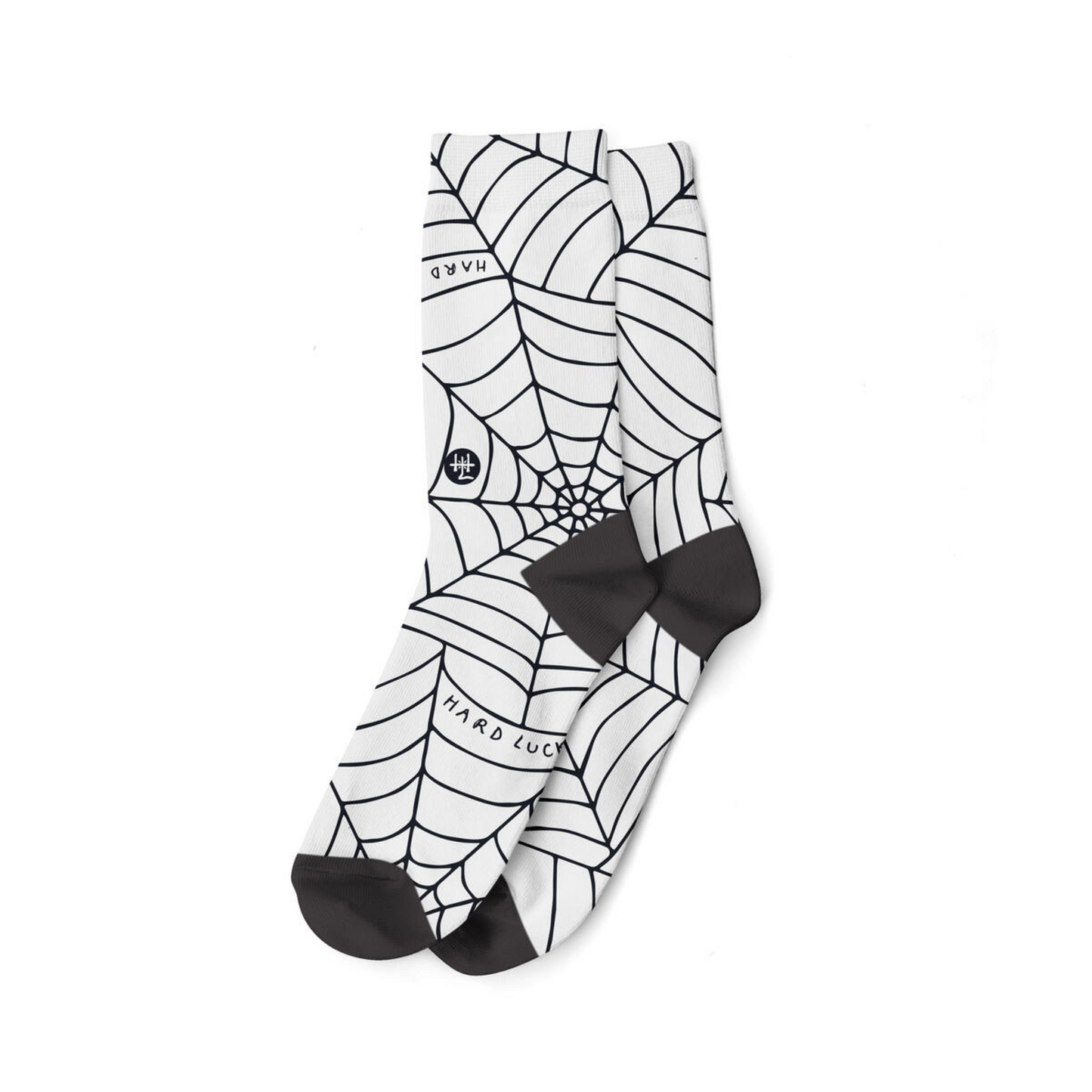 Hard Luck Web Socks White