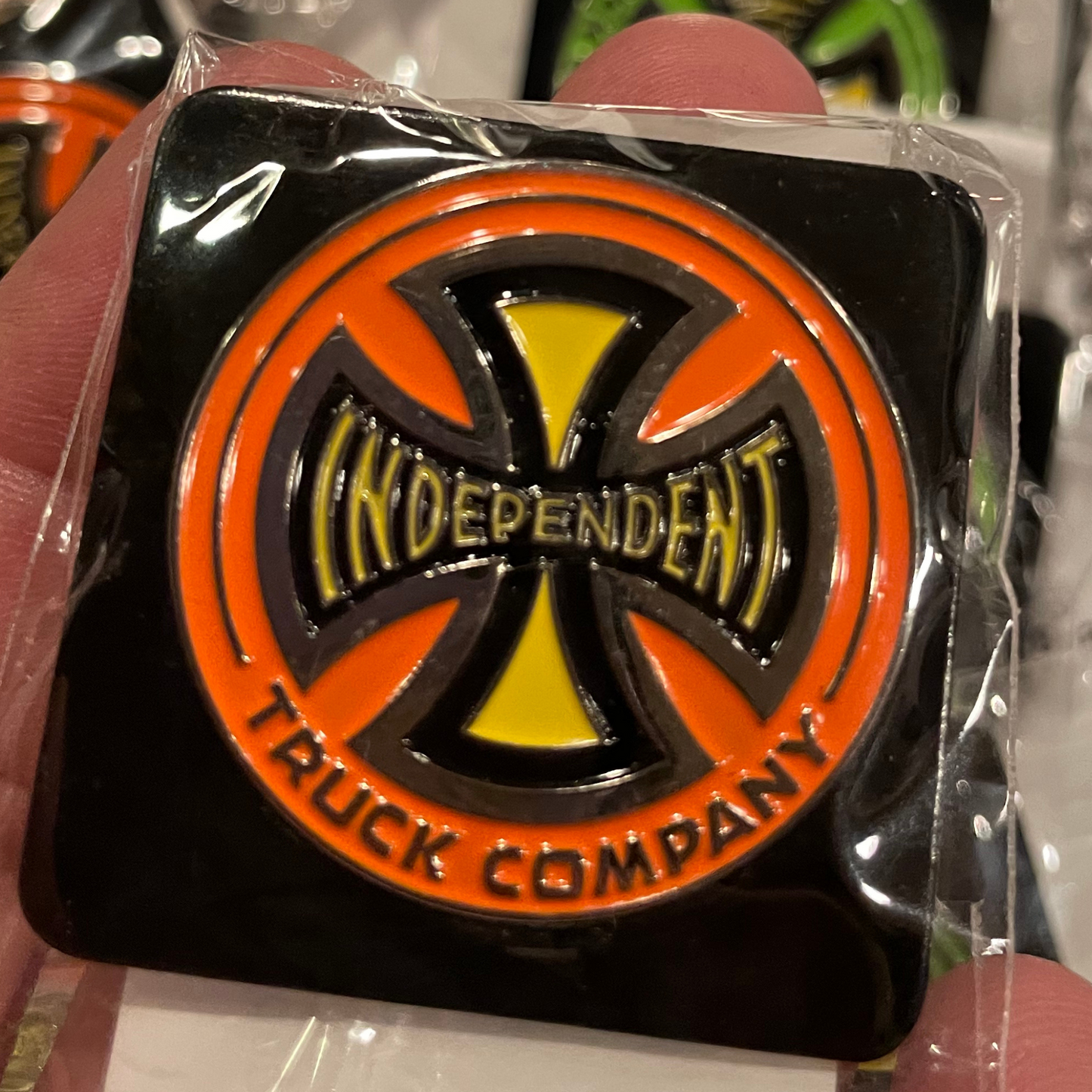 Independent Iron Cross Pin - Orange