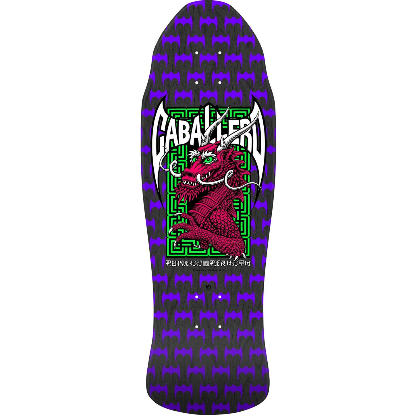 Poewll Peralta Steve Caballero Street Reissue Skateboard Deck BLACK STAIN 9.625" X 29.75"