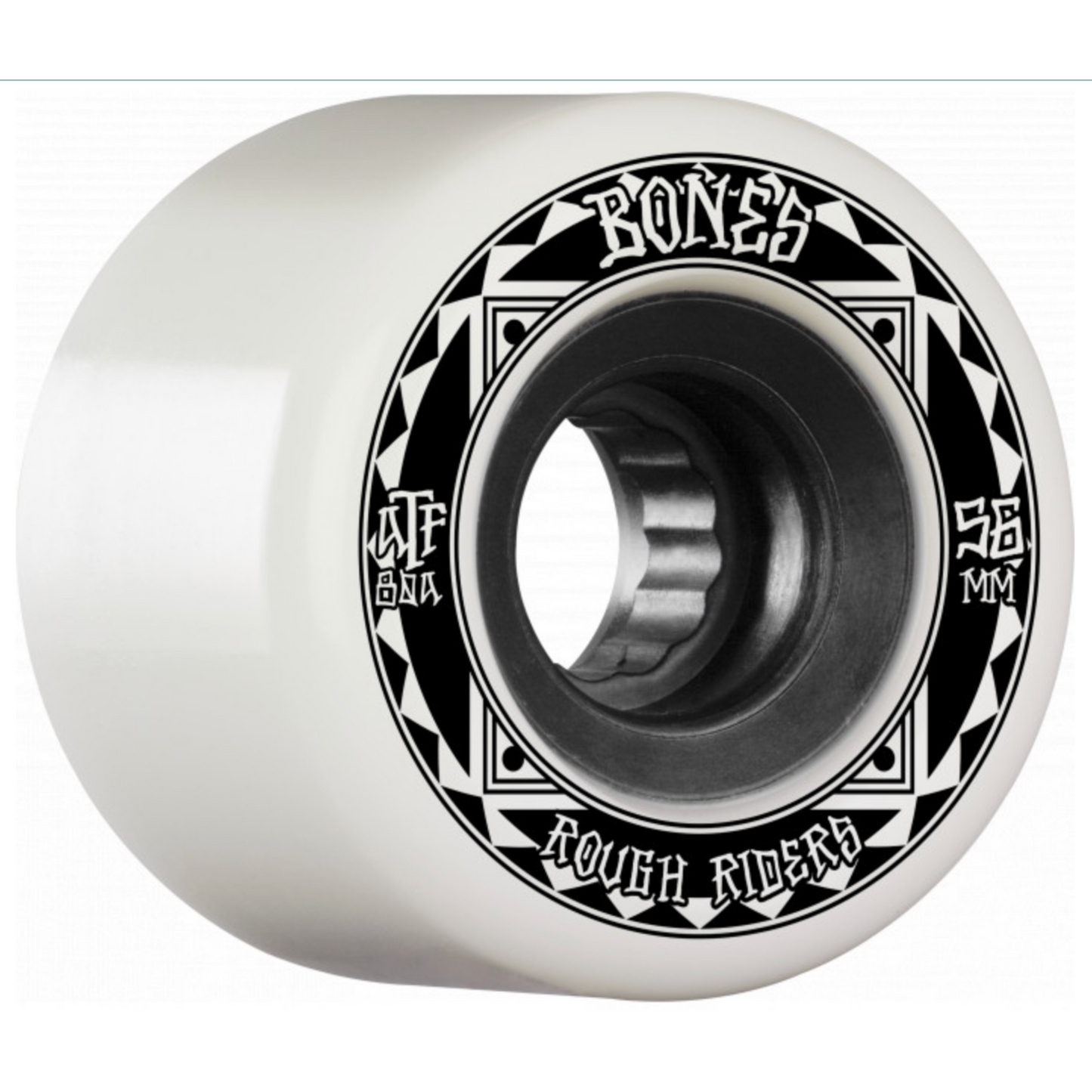 Bones Rough Riders Skateboard Wheels 56mm 80a - White