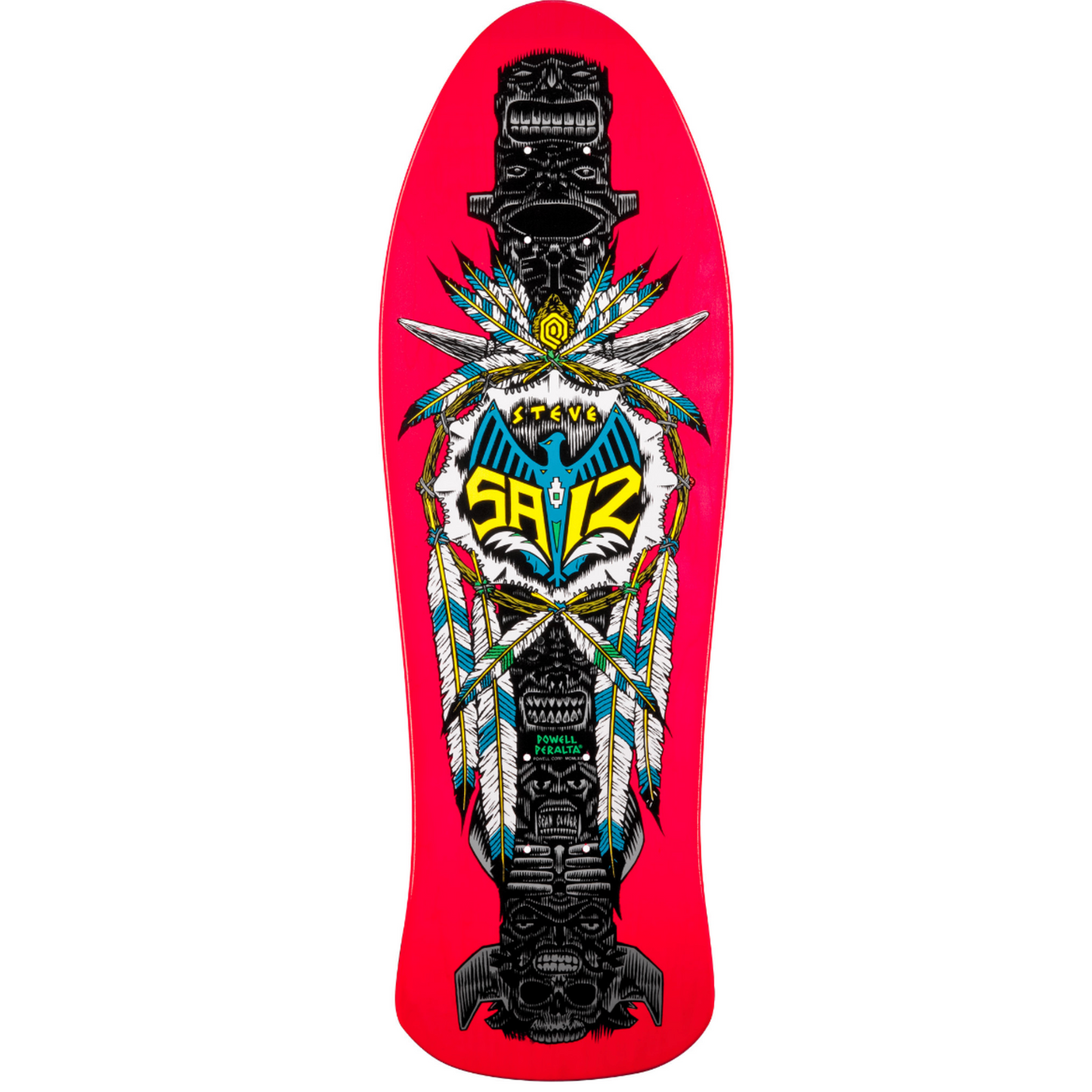 Powell Peralta Steve Saiz Totem Pink Skateboard Deck - 10" X 30.81"