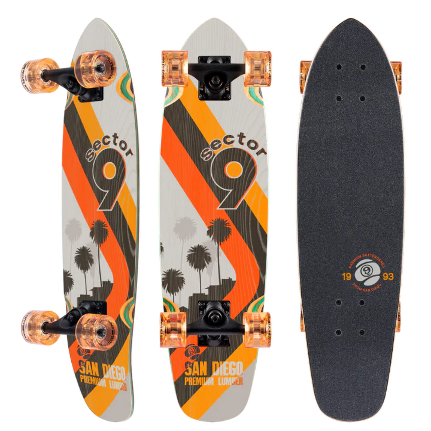 27.5" X 7.5" SD Hopper Sector 9 Skateboard Comppete