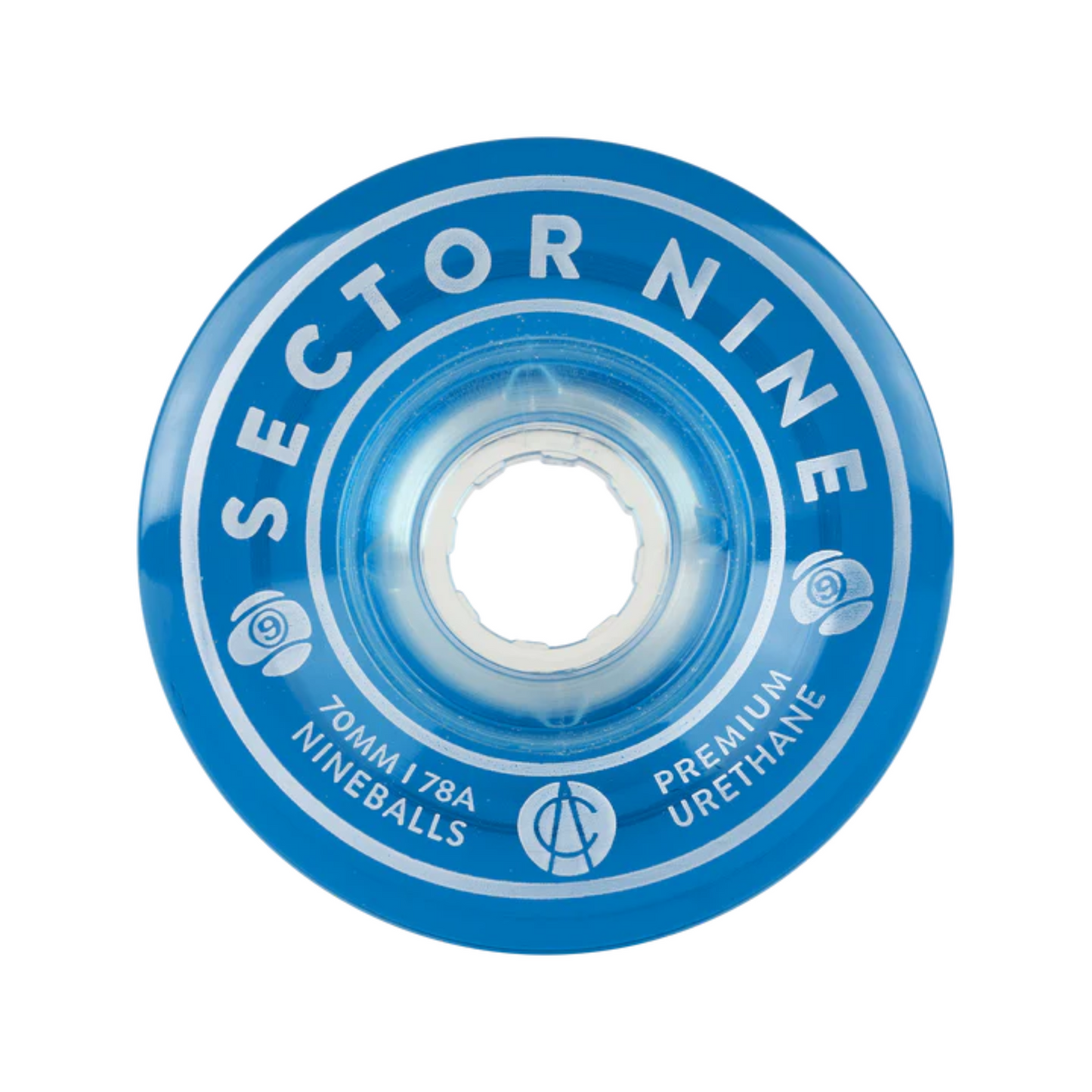 70mm 78a Nineballs Sector 9 Wheels - Blue