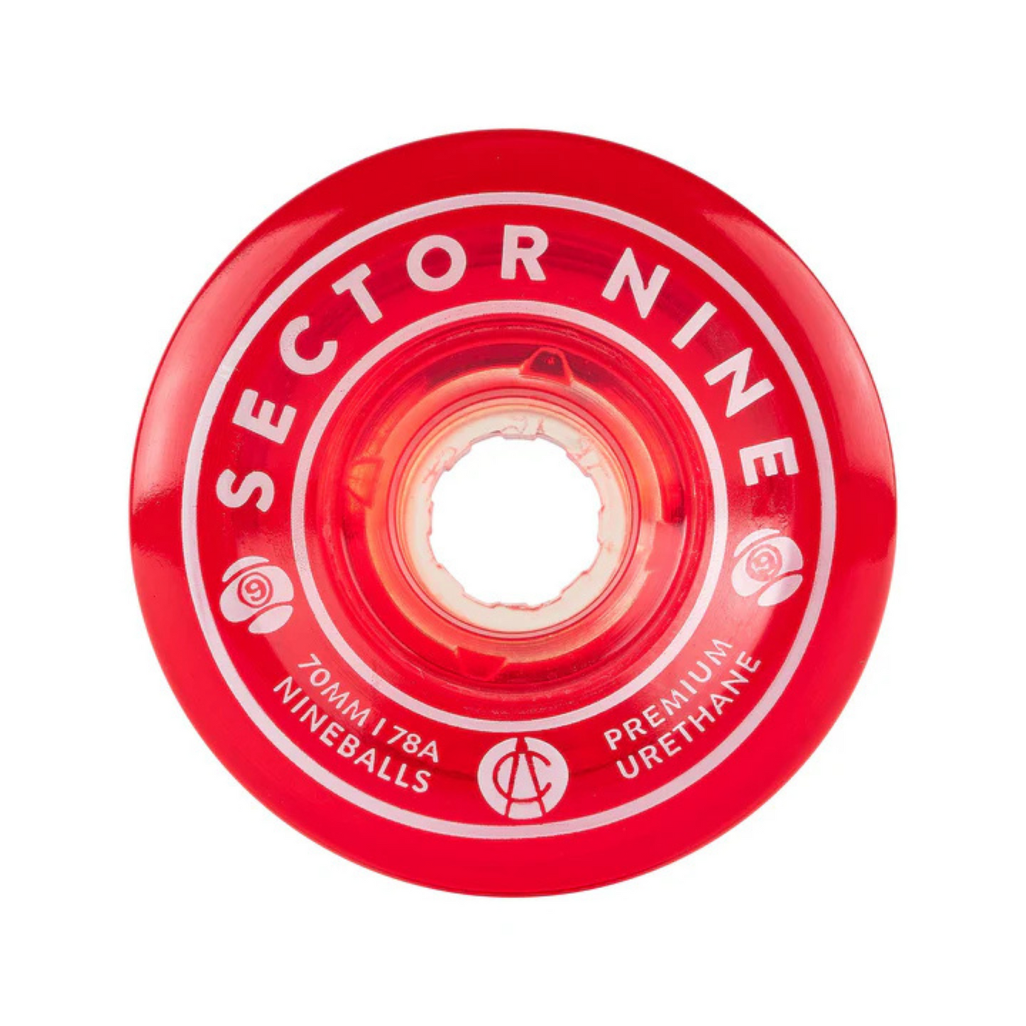 70mm 78a Nineball Sector 9 Wheels - Red