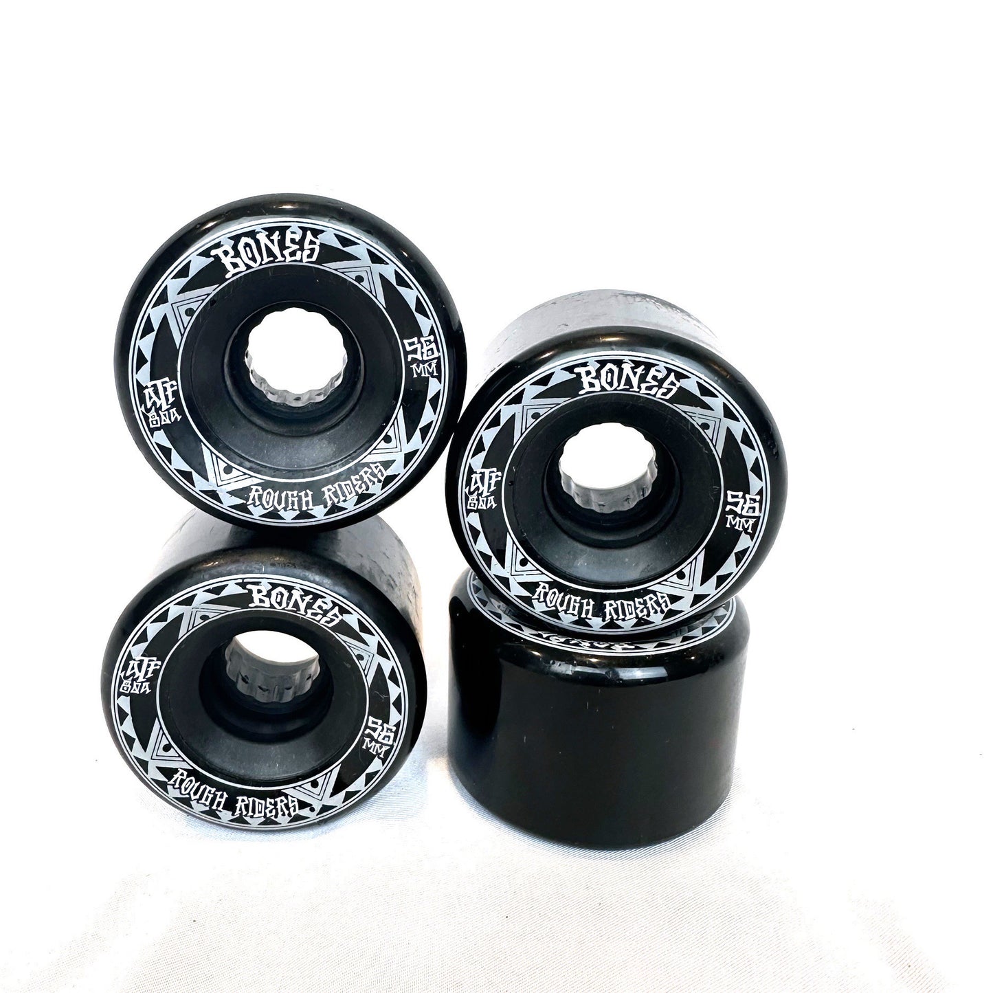 Bones Rough Riders Skateboard Wheels 56mm 80a- Black