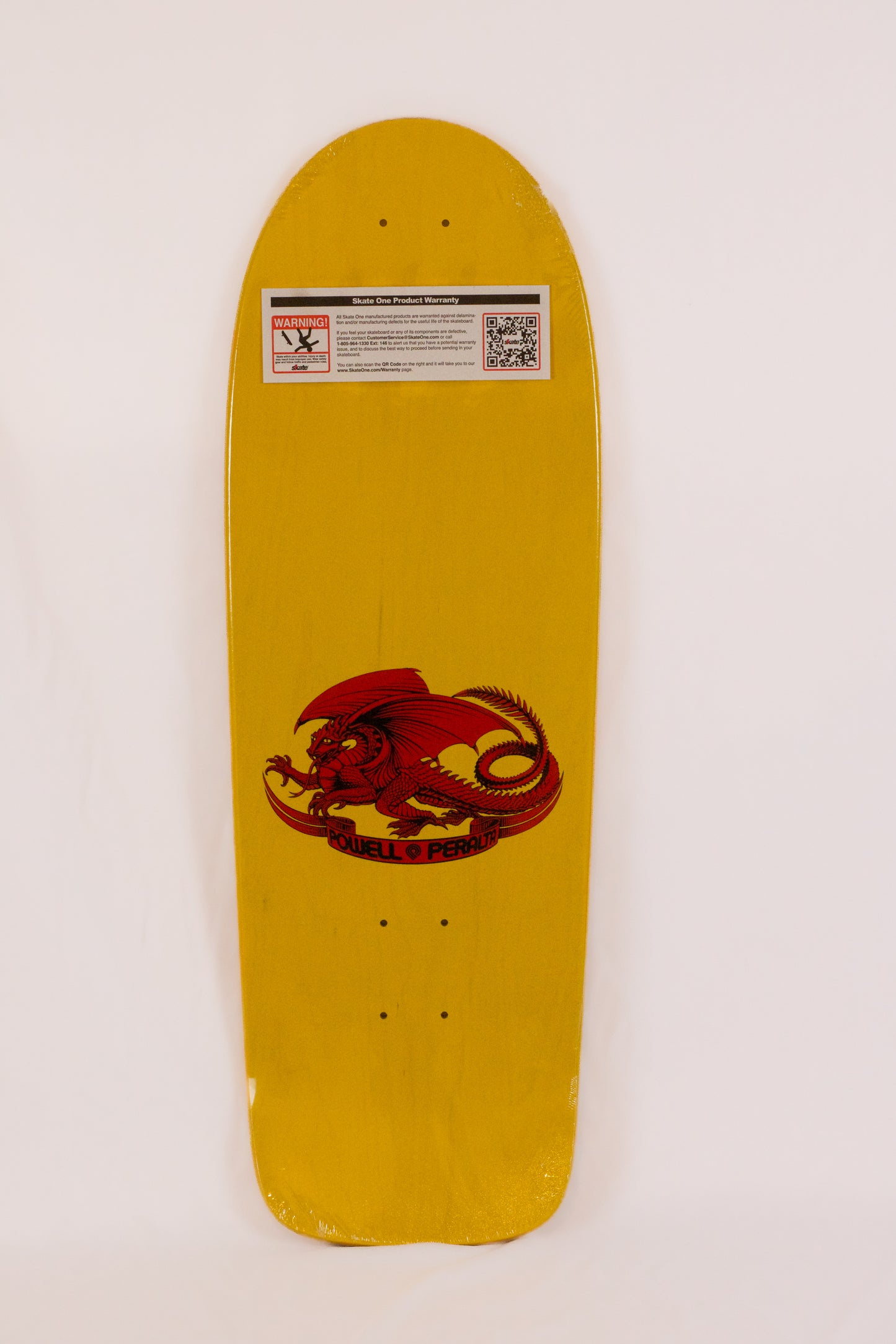 Powell Peralta OG Ray Rodriguez Skull And Sword Reissue Skateboard Deck 10" X 30" YELLOW