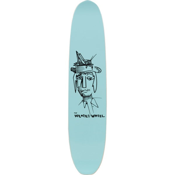 The Heated Wheel Polarizer Grasshopper Guy Sky Blue Cruiser Skateboard Deck - 6" x 27.5"