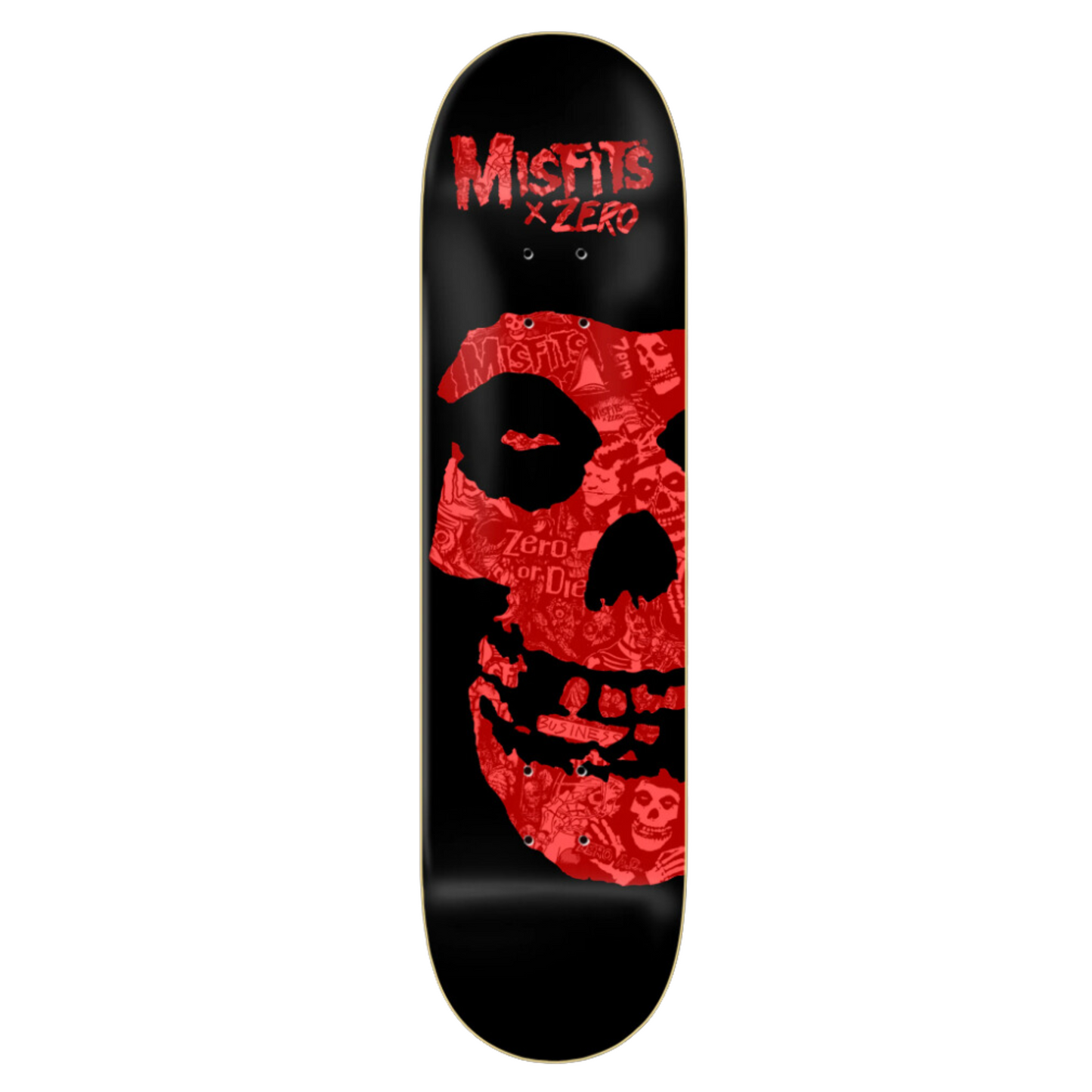 8.25" Misfits Fiend Skull Collage Zero Skateboard Deck