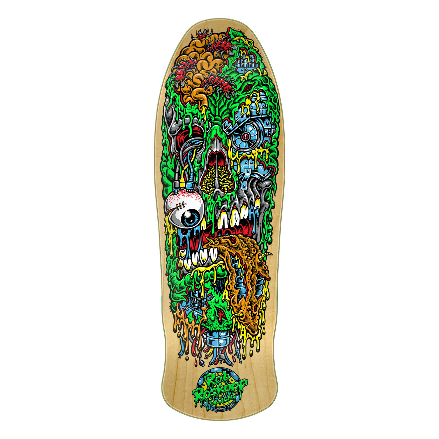 9.933in Roskopp Face Three Santa Cruz Reissue Skateboard Deck