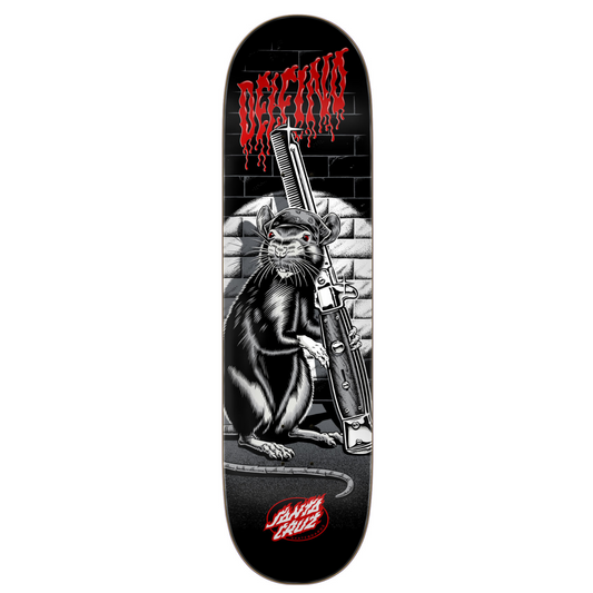 8.25" X 31.6" Delfino Skate Rat Santa Cruz Skateboard Deck