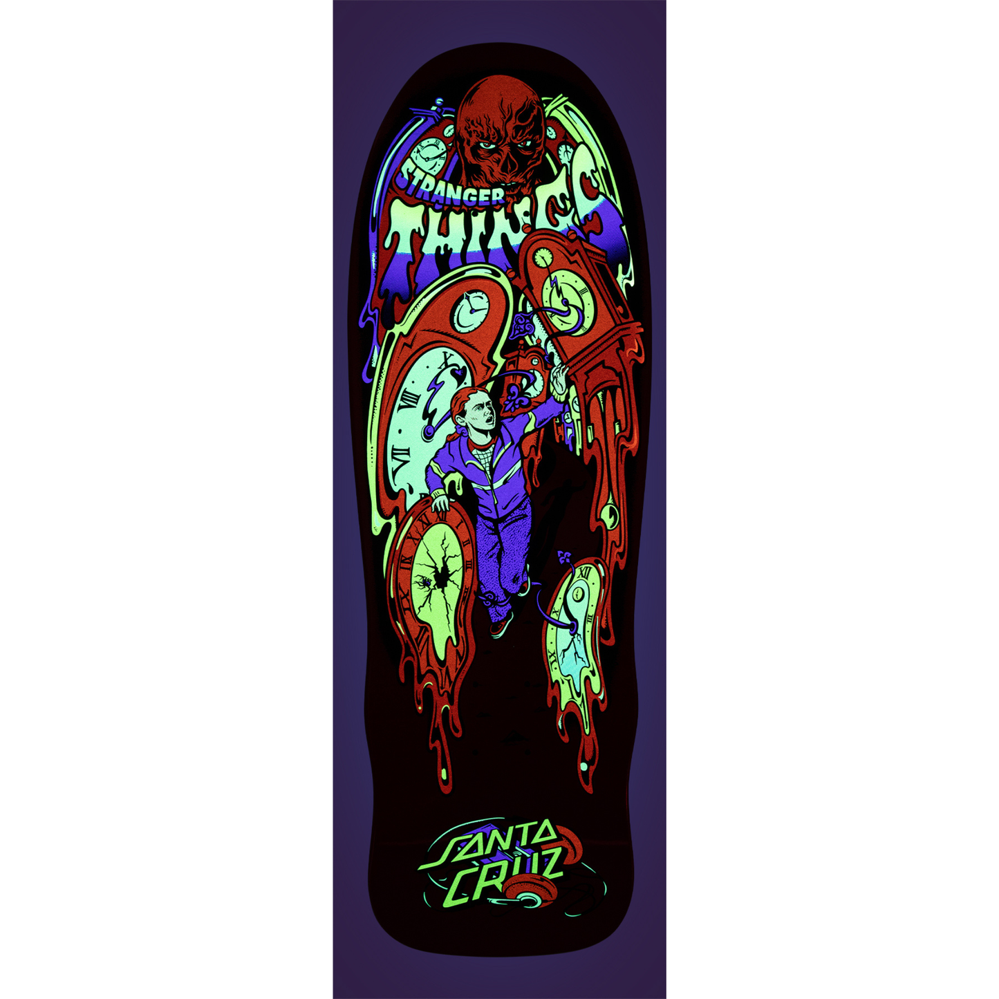 Stranger Things Grabke Max Melting Clock 9.7" X 29.4" Santa Cruz Deck