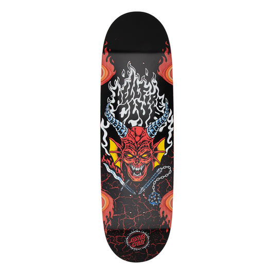 Stranger Things Hellfire Club Flames 9" X 32" Santa Cruz Deck