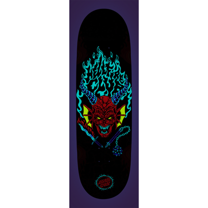 Stranger Things Hellfire Club Flames 9" X 32" Santa Cruz Deck