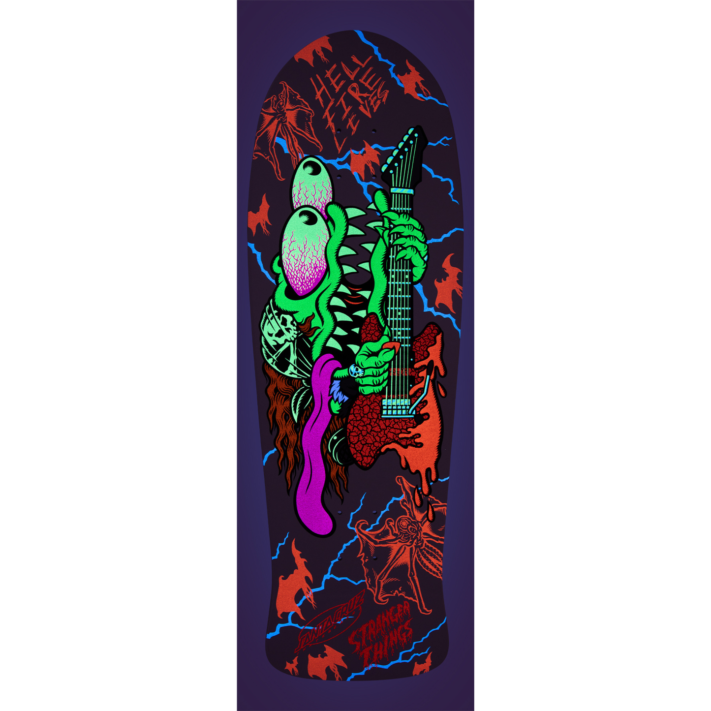 Stranger Things Meek Slasher Eddie Reveal 10.1" X 31.13" Santa Cruz Deck
