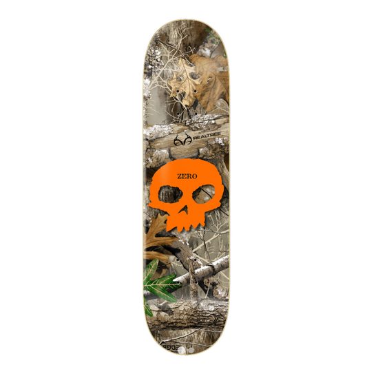 8.25" Real Tree - Single Skull Zero Skateboard Deck