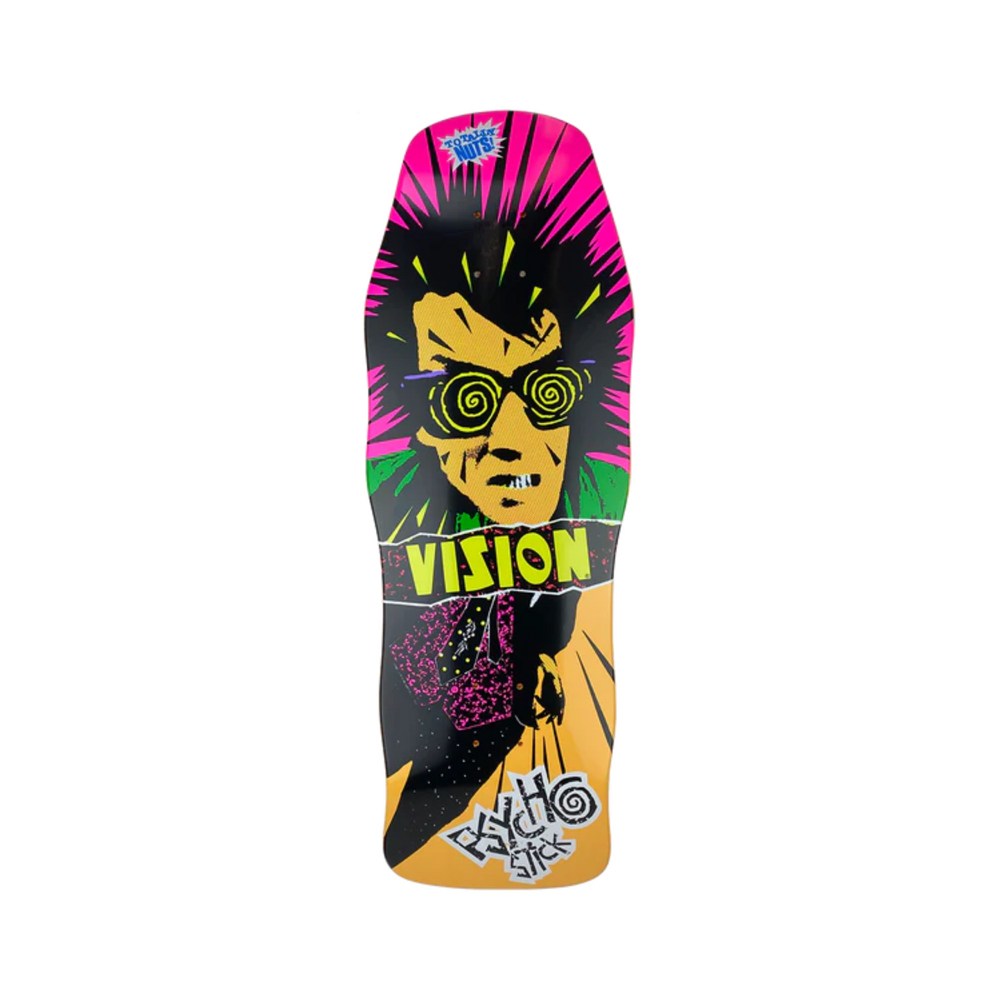 Vision Psycho Stick Modern Concave Deck Yellow Stain- 10" X 29.25"