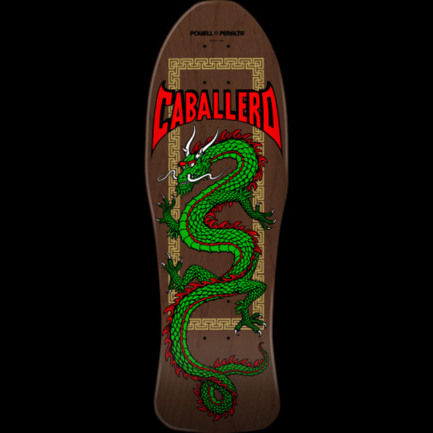 Powell Peralta Steve Caballero Chinese Dragon Reissue Skateboard Deck BROWN STAIN 10" X 30"