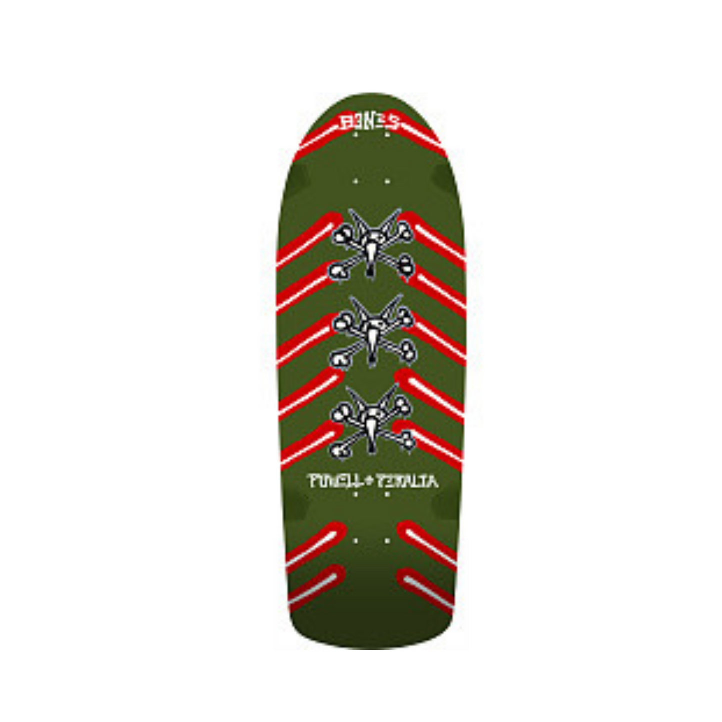 Powell Peralta OG Rat Bones Skateboard Deck OLIVE GREEN 10" X 30"