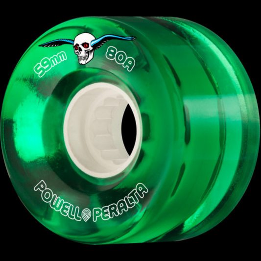 Powell Peralta Clear Cruiser Skateboard Wheel Green 59mm 80a