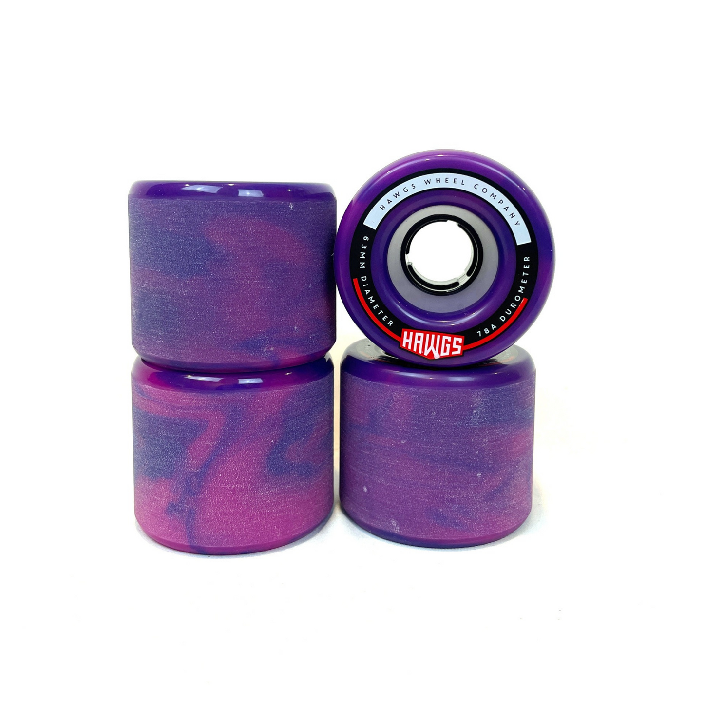 Hawgs Wheels 63mm 78a Purple Swirl