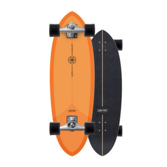 31.75" CI Mid Orange Carver CX Surfskate Complete