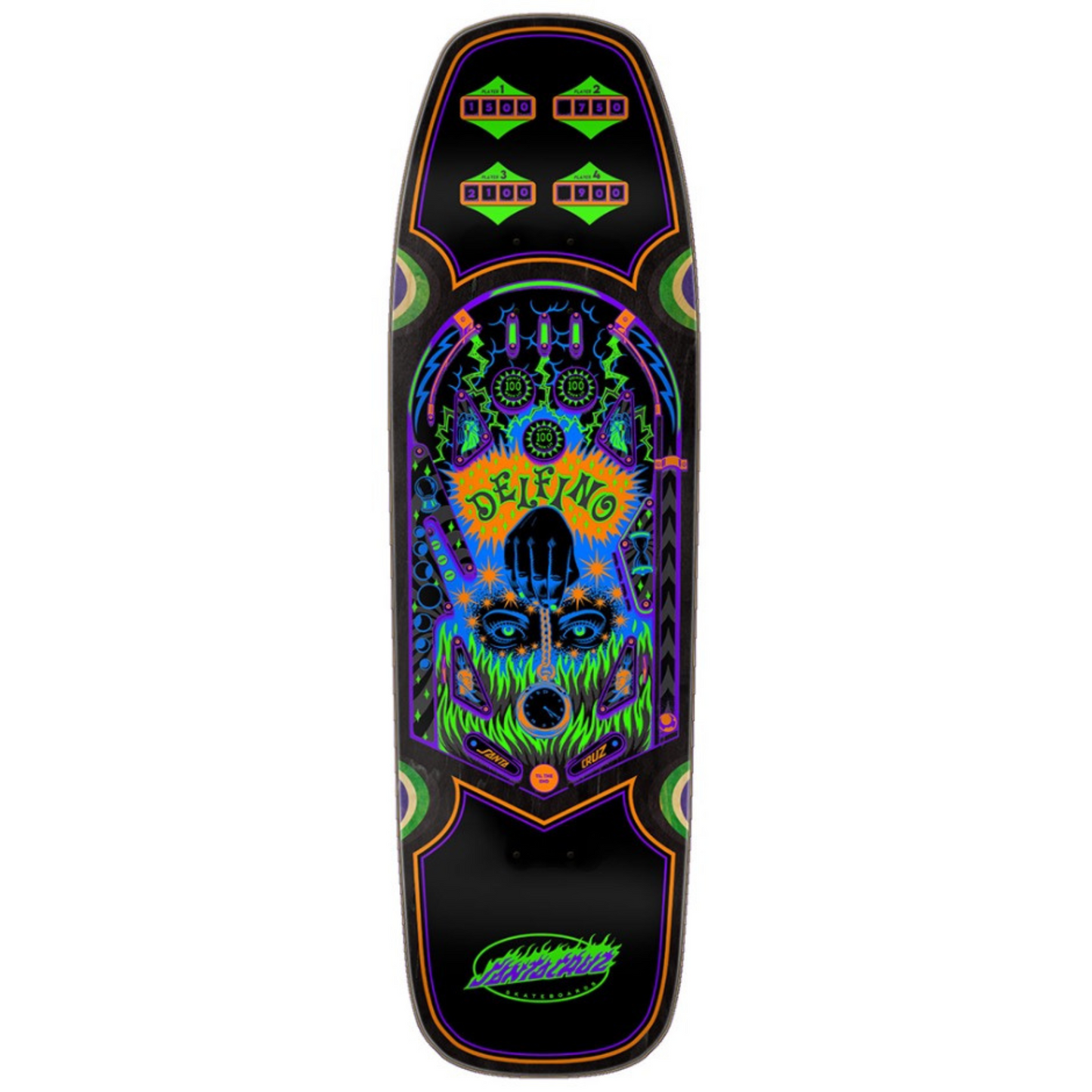 Delfino Pinball Shaped 9.14 X 31.50 Santa Cruz Deck