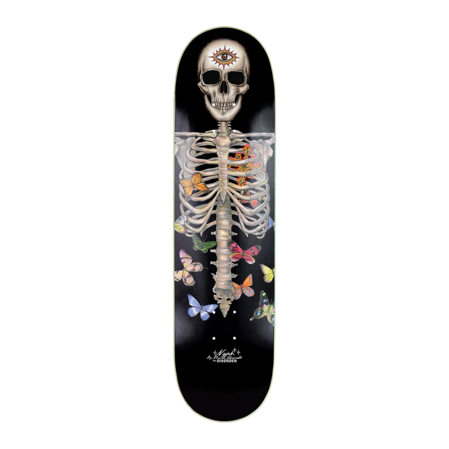 Skeletal Butterfly Nyjah Deck - 8.0"