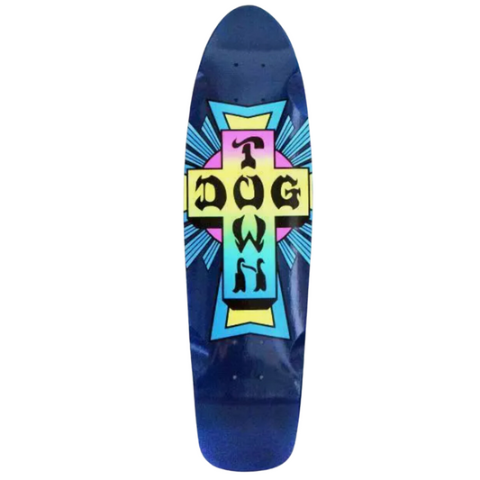 7.75" X 30.25" Dogtown Cross Logo Cruiser Deck Assorted Stain / Neon Cross