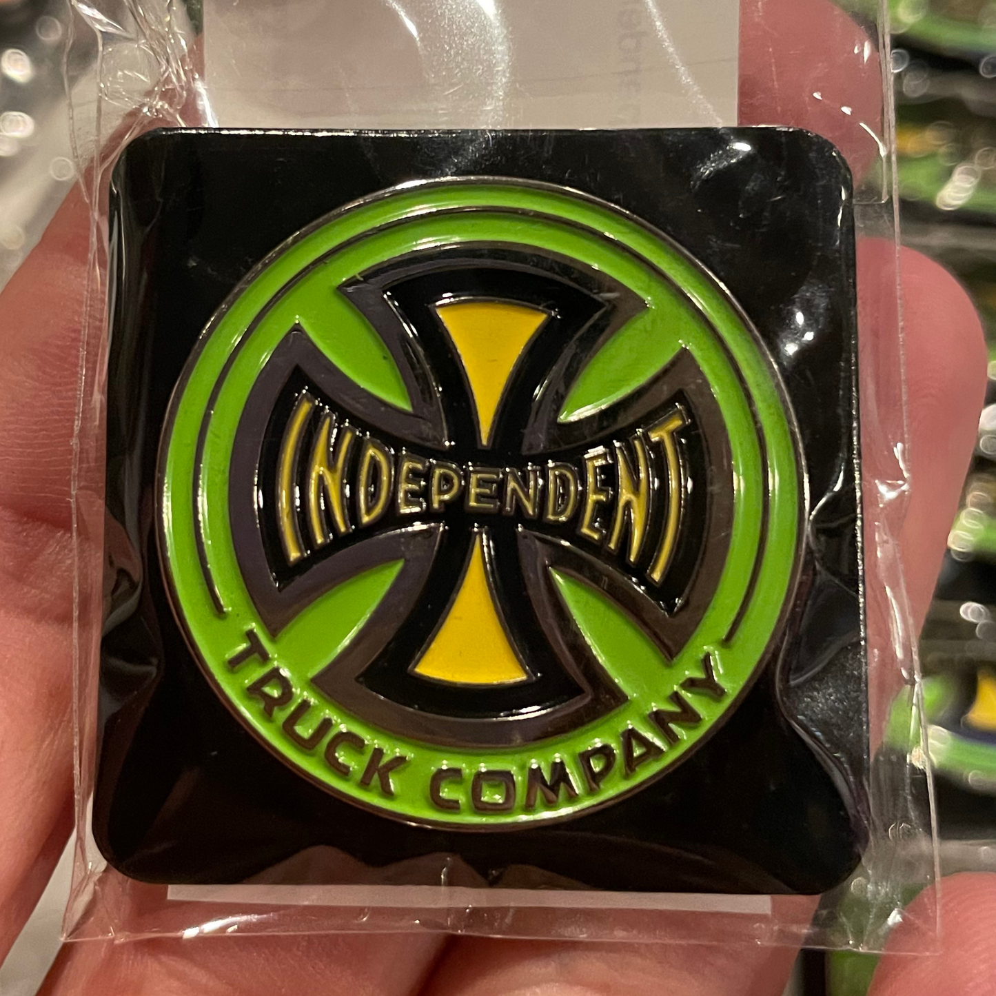 Independent Iron Cross Pin - Green
