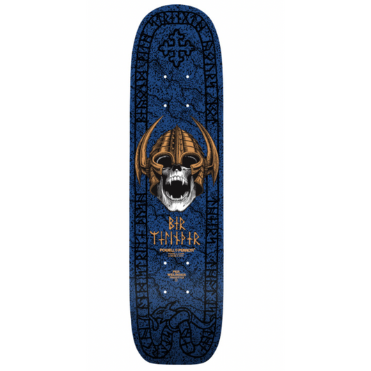 7.25" X 27" Powell Peralta Per Welinder Nordic Skull Freestyle Skateboard Deck - Navy/Gold