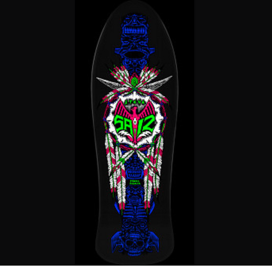 Powell Peralta Steve Saiz Totem Blacklight Skateboard Deck