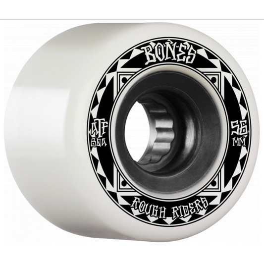 Bones Rough Riders Skateboard Wheels 56mm 80a - White